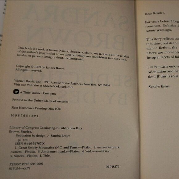 Seduction by Design by Sandra Brown and Erin St. Claire 2001 Hardcover - Picture 7 of 7